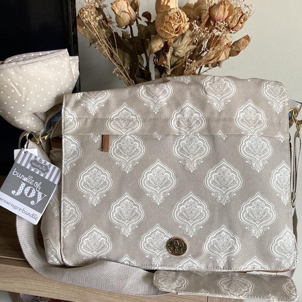 Bundle Of Joy Diaper Messenger and Bangle Bag- Tan